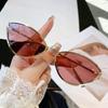 Unisex Casual Sunscreen Vacation Shopping Uv400 Goggle Metal Cat Eye Sunglasses Women Stylish Gradient Retro Sun Eyeglasses