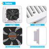 12/24V RV Side Vent Fan, White/Black Vent Fan One-Way Silent Wind Air Vent Ventilation Exhaust Fan for Caravan Motorhome Camper