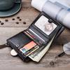 Real Leather Wallet Mens Short Vertical Style Wallets Card Holders Coin Purse Zipper Pouch