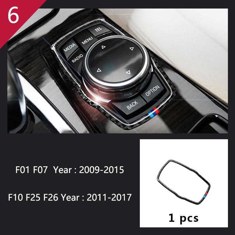 Углеродное волокно для BMW 5 7 серии F01 F10 F07 F25 F26, аксессуары, панель управления механизмом переключения передач, декоративная полоса, накладка, отделка автомобиля