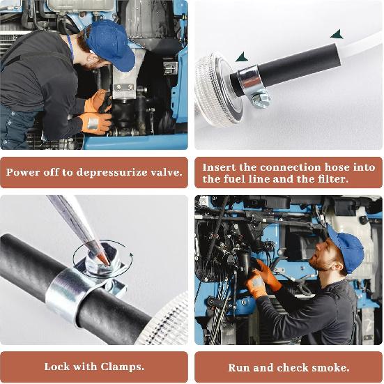 2 Set 6M Diesel Heater Fuel Line Kit, Fuel Tank Hose Clip Kit With Fuel Filter, Fuel Line Clamps And Connecting Hoses, Diesel Heater Accessories For