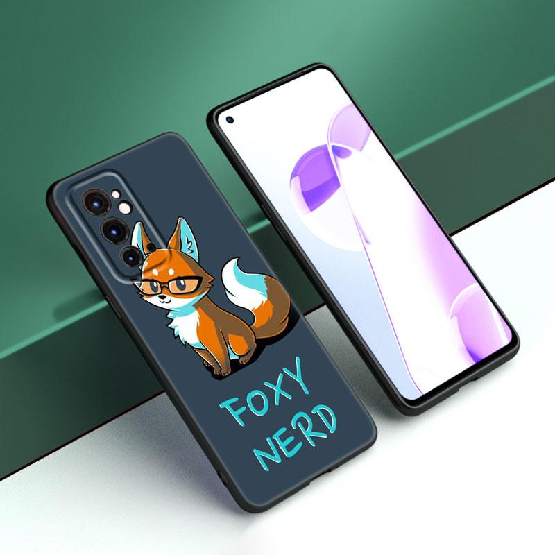 Чехол для телефона с милым мультяшным животным лисой для OnePlus 7T 8T 9RT 10R Pro 6T Nord 2T CE2 N10 N20 N100 N200 ACE 5G, мягкий черный чехол из ТПУ