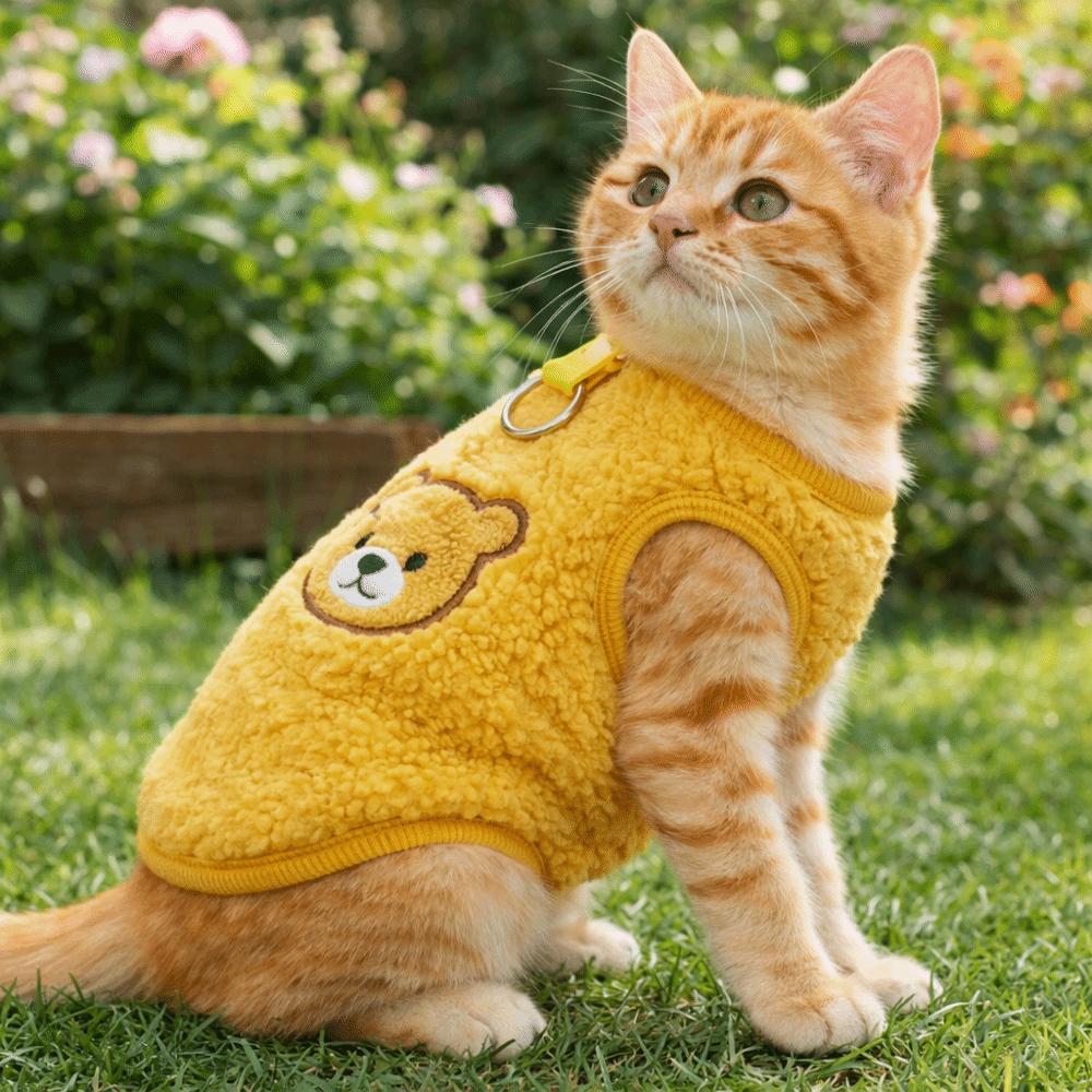 Thickened Cat Sleeveless Vest Warm Dog Fleece Coat Cozy Puppy Jacket Winter Season