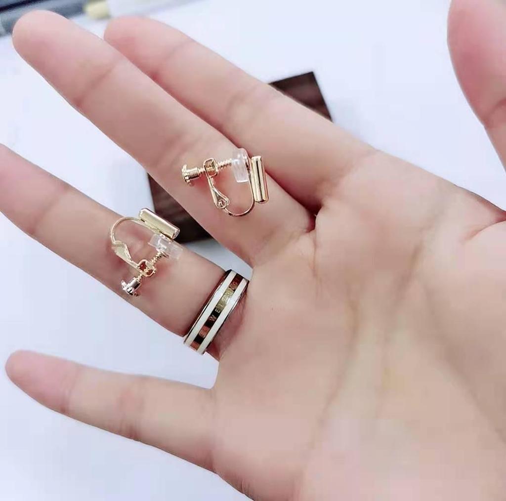 Конвертер для непроколотых ушей для сережек-гвоздиков и спиралей (1 пара)