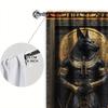 2pcs Anubis Ancient Egypt Printed Curtain - Artistic Home Decoration Curtains, All Season Decorative Curtains