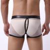 Men Thongs Hollow Out Mesh Sexy Opening U Convex Super Breathable Men Boxers
