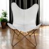 Luxurious Butterfly Leather Chair | Rustic Vintage Leather Lounge Chair | Perfect for Modern or Bohemian Spaces