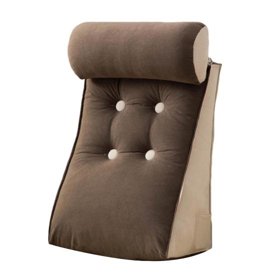 Подушка-клин для сна, чтения, кислотного рефлюкса, поддерживающая спинку, подушка для ног, шеи с боковыми карманами, многофункциональная диванная подушка