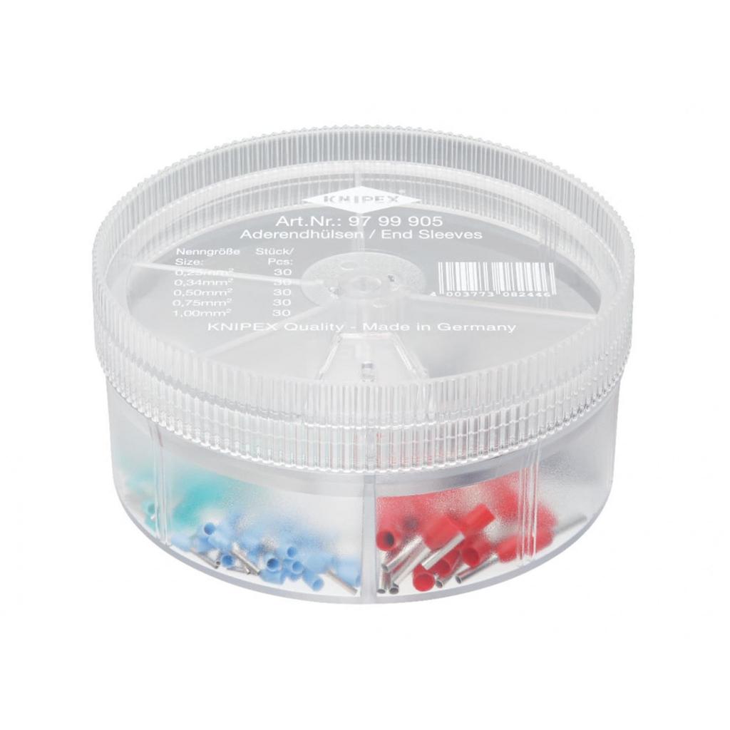 Knipex Insulated Wire Ferrules Assortment Box, 150 Piece