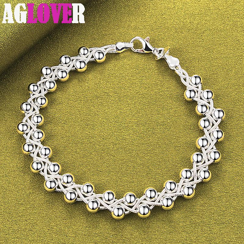 Ювелирные изделия-браслет-цепочка из стерлингового серебра 925 пробы с виноградными бусинами