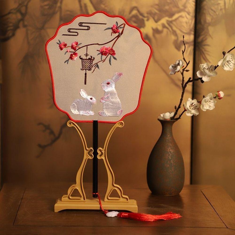 С кисточками китайский вышитый веер в китайском стиле туань фан товары для вечеринок шелковый веер китайская свадьба