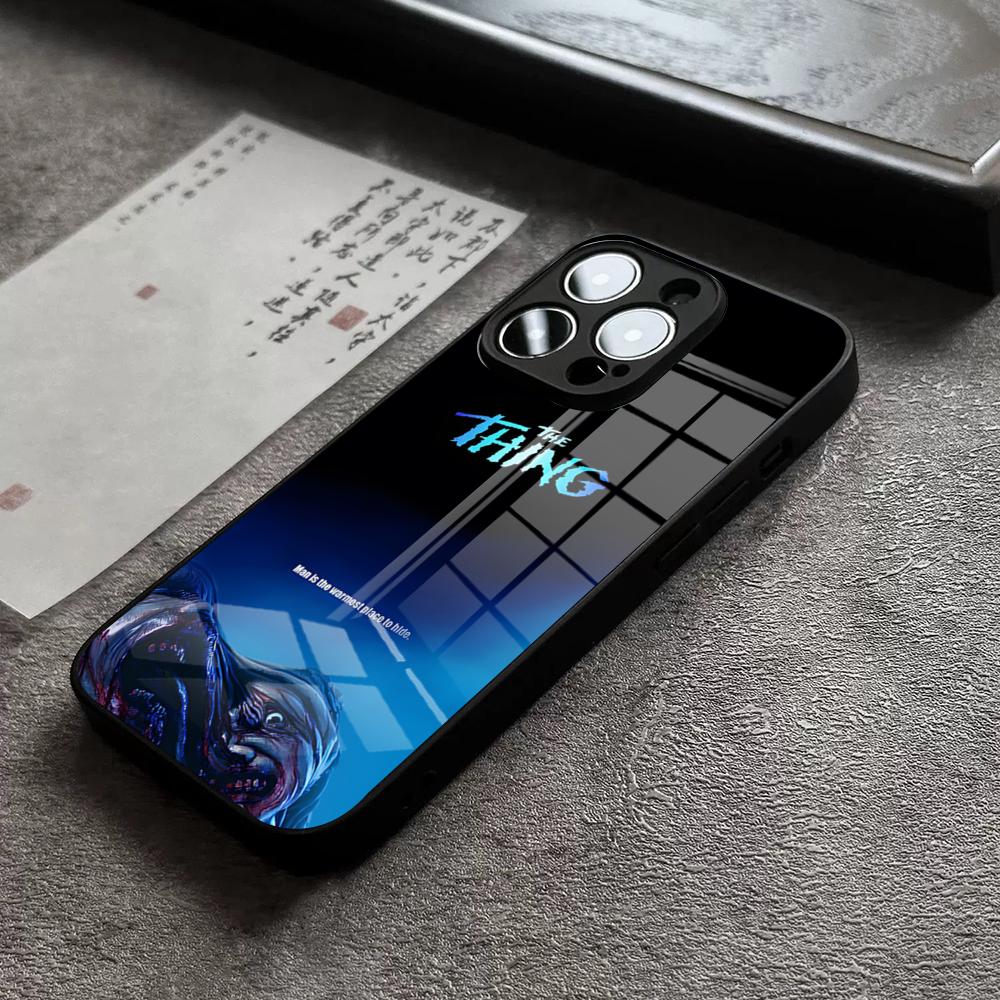 Чехол для телефона с изображением фильма «Т-вещь» для 17 Pro Max IPhone 16 Pro 15 12 11 13 Mini X XR XS 14 Plus SE Стеклянная крышка
