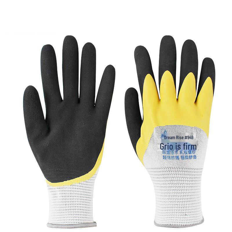 Рыболовные перчатки Deng Sheng 949 с надежным захватом, износостойкие, водонепроницаемые - противоскользящие, дышащие, матовая резина с двойным слоем для защиты рук