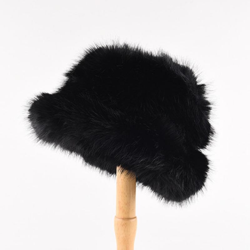 Шапка из искусственного меха норки, женская осенне-зимняя плюшевая рыбацкая шапка, теплая защитная шапка Lei Feng