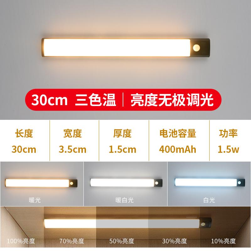 Ультратонкая интеллектуальная светодиодная лента с индукцией человеческого тела, магнитная присоска, самоклеящаяся светодиодная лента для гардероба, перезаряжаемый винный шкаф