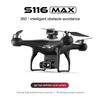 Новый мини-дрон S116, профессиональный 8K HD, двойная камера, WIFI, FPV, оптическое позиционирование потока, предотвращение препятствий, бесщеточный двигатель, вертолет, радиоуправляемый квадрокоптер
