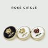 10pcs Red Rose Metal Buttons Cardigan Shirt Cuff Neckline Decorative Buttons Garments Sewing Buttons Sewing Accessories Diy