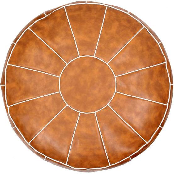 Декоративный пуф подставка для ног круглый ненаполненный кожаный оттоманка подушка сиденье для хранения или для отдыха ног, напольное кресло для гостиной спальни