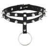 Goth Punk Spike Rivet Choker Collar For Women Steampunk Pentagram Necklace Emo Neck Strap Cosplay Chocker Gothic Accessories