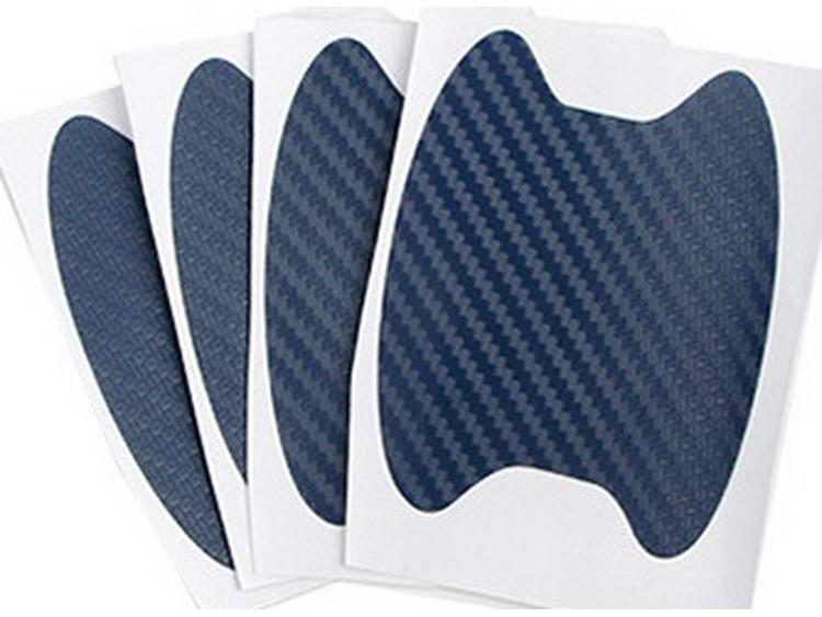 Защитные наклейки на ручки дверей автомобиля из углеродного волокна, набор из 4 штук