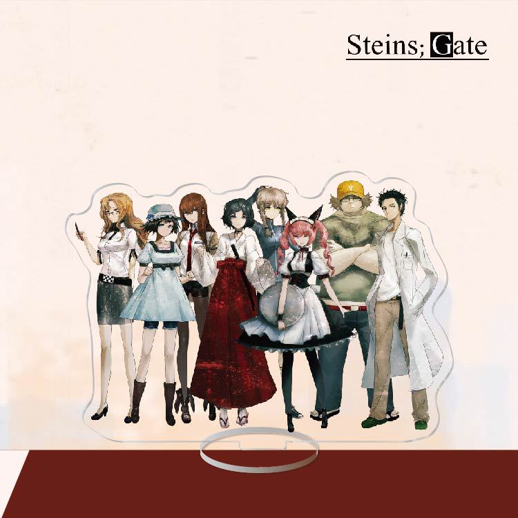Аниме акриловая подставка фигурка игрушка Steins Gate ПВХ акрил Okabe Rintarou настольная подставка модель игрушка подарок