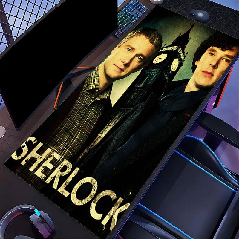 Sherlock Poster Mouse Pad, Large Gaming Desk Mat, Non-slip XXL Mousepad for Laptop & Tablet, Mini PC Playmat with Stitched Edges