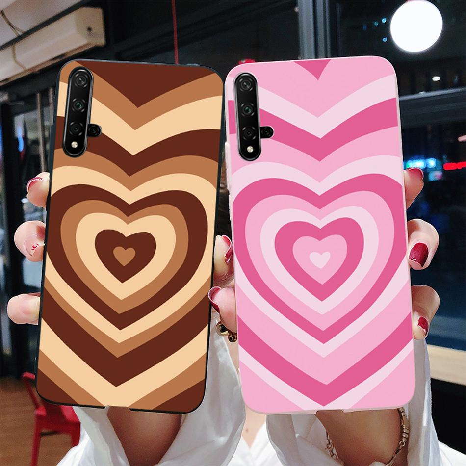 Чехол для Honor 20 Мультяшки Сердце Любви ТПУ Funda Для Huawei Honor 20 Pro Lite YAL-L21 YAL-L41 20S MAR-LX1H Задняя Крышка Чехол для Телефона