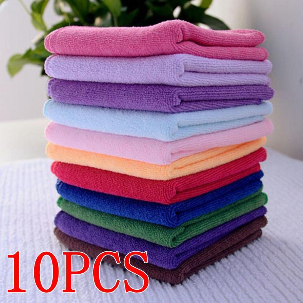 10pcs Useful Cotton Soft Towel Cleaning Towels Face/Hand Towel Wash Cloth