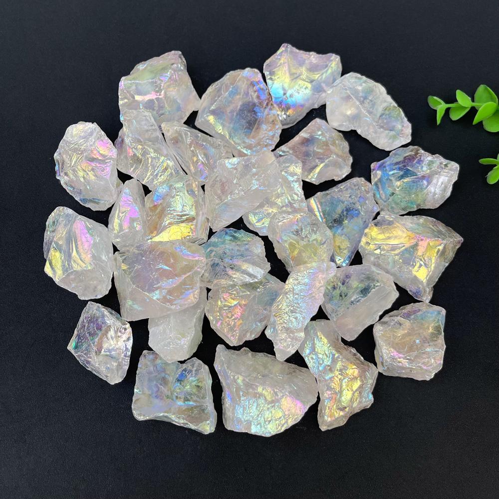 Colorful Healing Stones Raw Aura Quartz Crystal Stone for Healing