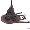 Cosplay Sorting Hat Leather Halloween Ornament Large Ruched Witch Hat  Halloween Party