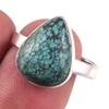Natural Tibetan Turquoise Gemstone Handmade 925 Sterling Silver Ring Size 9 u8V44