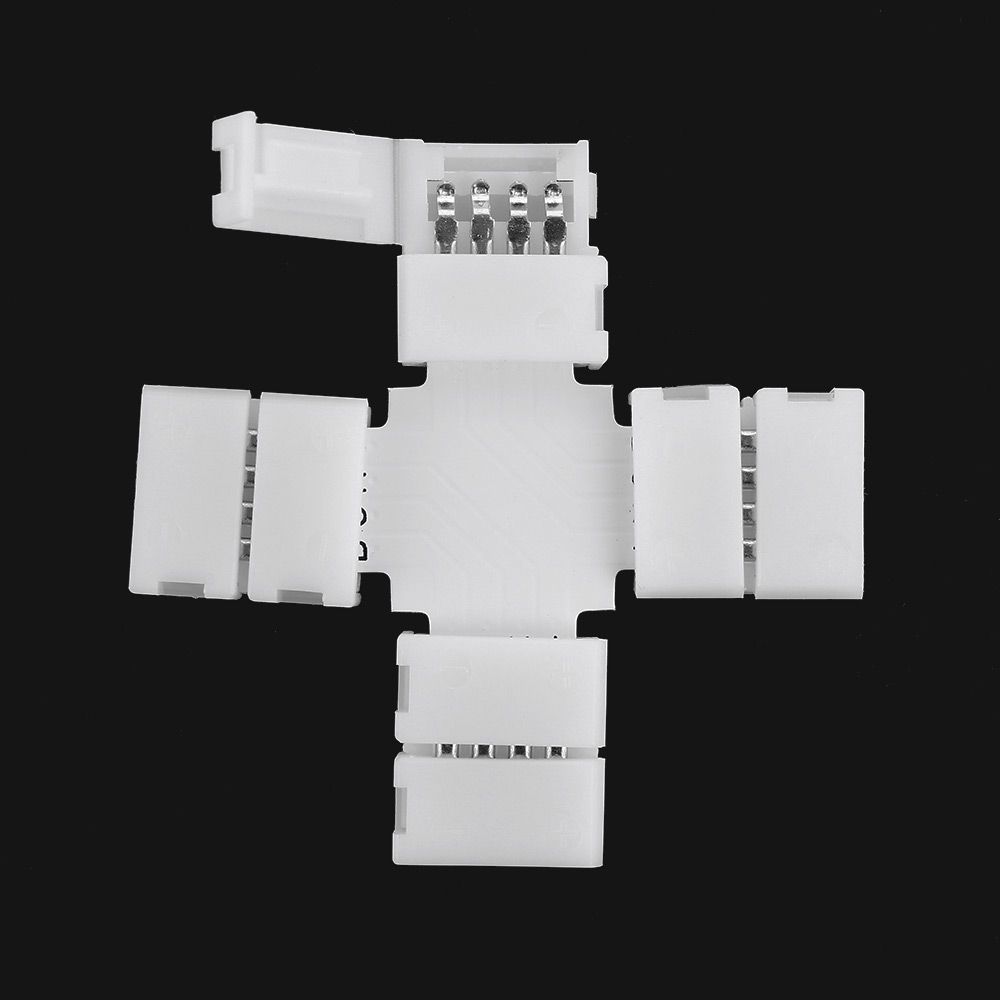 1/5/10PCS Free Welding Corner Solderless PCB LED Strip Connector 10mm 4Pin