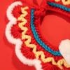 Китайский стиль Весенний фестиваль Танец льва Кошка Галстук Ручной работы Теплый Новогодний ошейник для питомца Регулируемый Благословение Кошка Вязаный шарф Осень