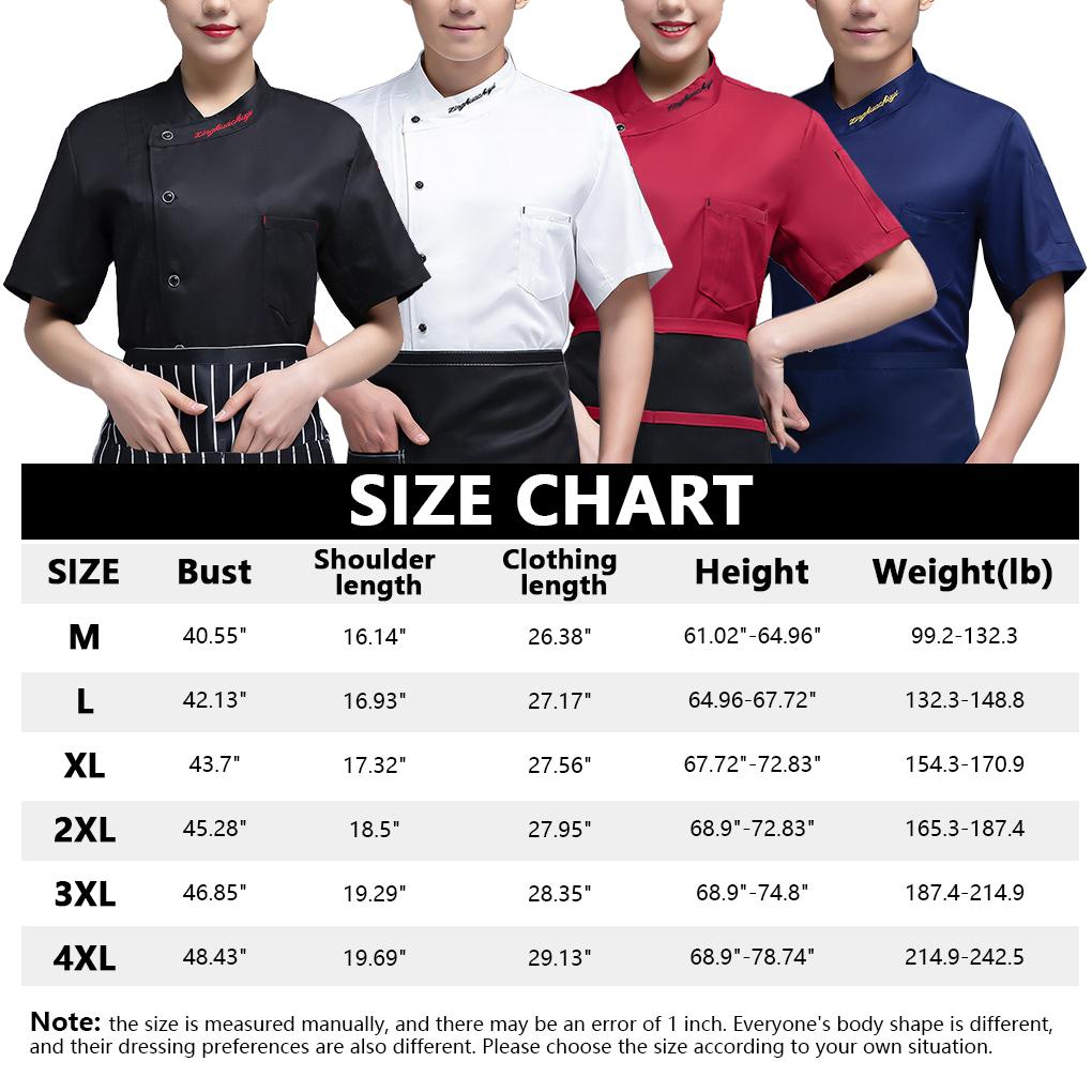 Поварской китель с коротким рукавом, с надписью, униформа повара, пуговицы, плиссированный костюм, кейтеринг, модные кухонные принадлежности для кофейни