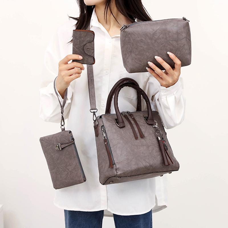 Luxury Brand 4 Psc/set Women's Handbags Large Capacity Crossbody Bag Ladies PU Leather Tote Fashion Shoulder Bags KTY