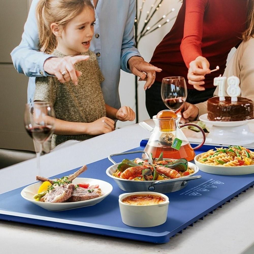 Нескользящий коврик для подогрева пищи с регулируемой температурой, электрический нагревательный поднос, бытовая столовая