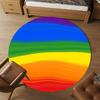1pc rainbow circle Round Chair mat Area Rug - Non-Slip, Floor Mat for Office, Bedroom, and Indoor Decor -1002128