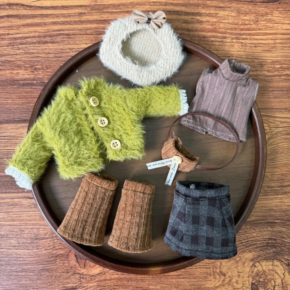 1/6 Doll Clothes Set 30cm Fashion Cute Outfits - Soft Hat+ Top+Skirt Stylish Clothing for 30cm Dolls Accessories (Only Clothes)