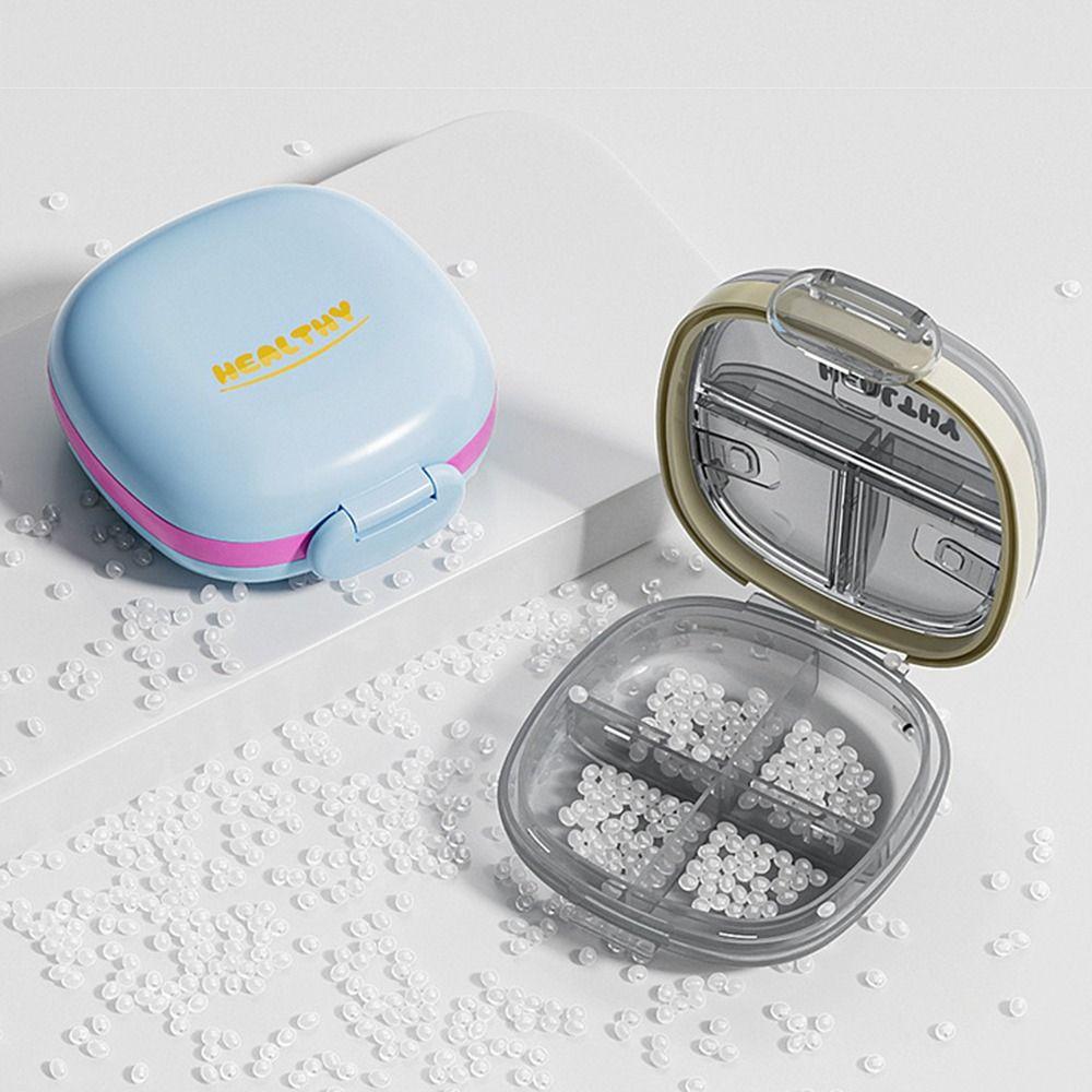 Dustproof Sealed Pills Case 7 Compartment Pill Organizer Stylish Weekly Pills Container Easy Carry