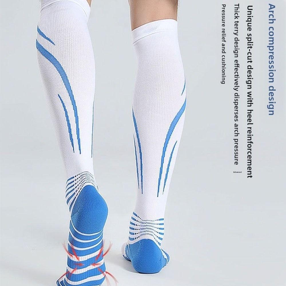1 пара дышащих спортивных компрессионных носков до колена для икр, велосипедных носков для икр, для бега