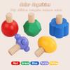 Kid Wooden Screw Matching Game Montessori Parish Toy Nut Bolt Disassembly Fine Motor Skill Shape Color Sensory Educational Toy
