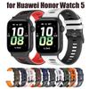 Силиконовый ремешок для умных часов Huawei Honor Watch 5, ремешок для часов Honor Watch 5, браслет, аксессуары, ремешок, correa