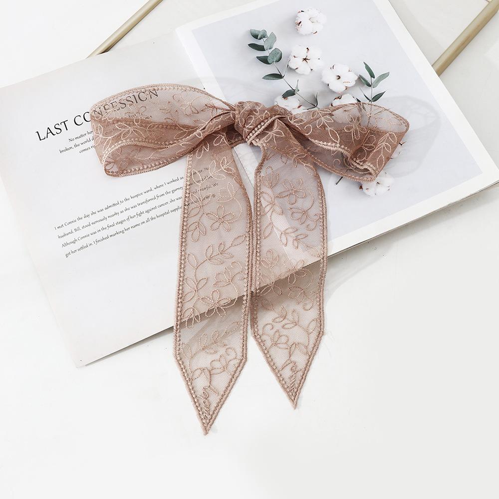 Korean Version Lace Scarf Embroidered Flower Sunscreen Shawl Cute Female Headscarf Summer