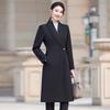 Teluoman Elegant Women's Mid-Length Wool Blend Coat