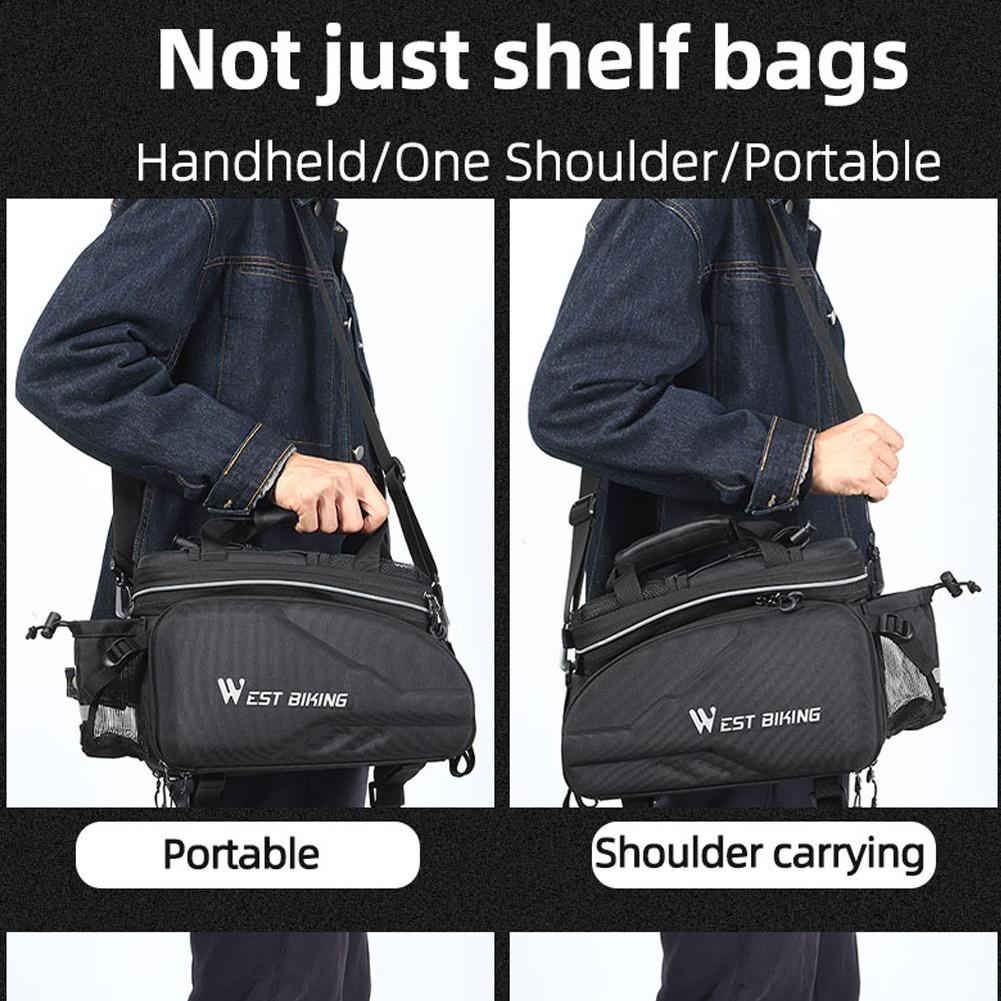 Expandable Large Capacity Bicycle Rear Rack Bag Outdoor TravelPack Portable Handbag Cycling Bike