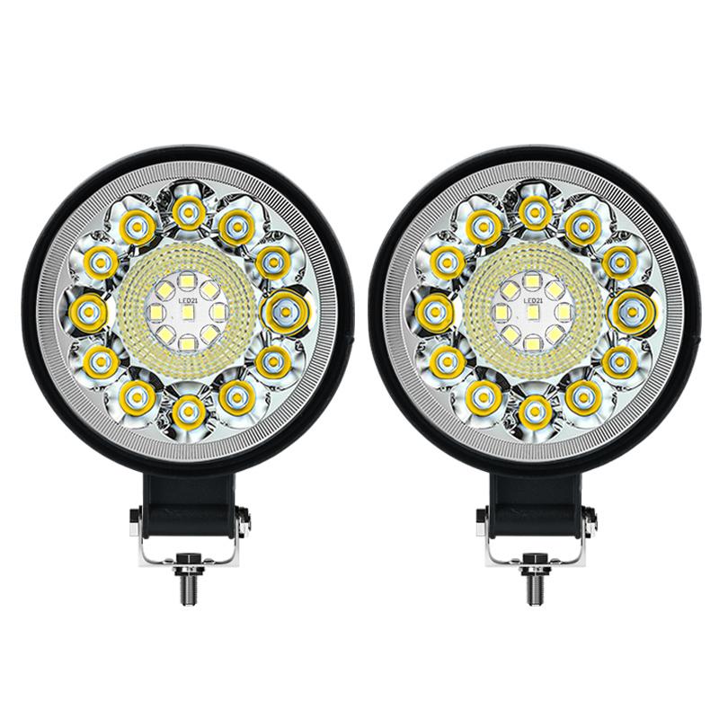3-дюймовый 32-светодиодный 96 Вт 21-светодиодный рабочий свет 4X4 Автомобильный светодиодный прожектор Квадратный круглый Авто Грузовик Лодка Внедорожник ATV Трактор Внедорожный мини-светодиодный бар Аксессуары 12 В 24 В