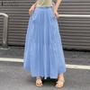 Women Casual Elastic Wasit Loose Long Skirts