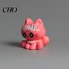 Cute Cat Collectible 3 Pcs Mini Resin Figurines, Cartoon Miniature Kittens Animal Model Tiny Desk Accessory for Fairy Garden, Moss Landscape,