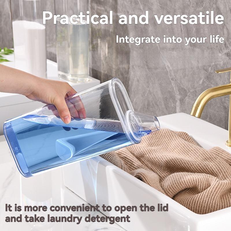 Airtight Laundry Detergent Dispenser Transparent Clothes Softener Dispenser Large Capacity for Food Powder Storage Container