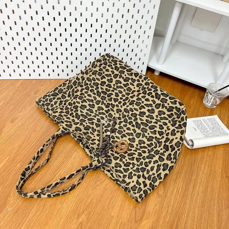 Модная нейлоновая дизайнерская сумка-тоут с узором «пантера», модная сумка через плечо, мягкая универсальная сумка для поездок на работу